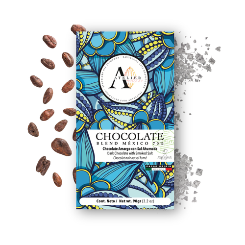 BLEND MX 70% Chocolate Bar WITH SMOKED SALT, 90g
