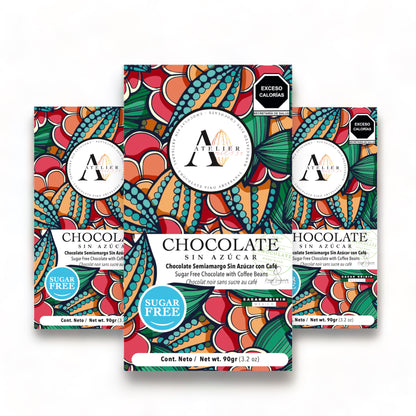 SUGAR-FREE Chocolate Bar WITH CHIAPAS COFFEE, 90g