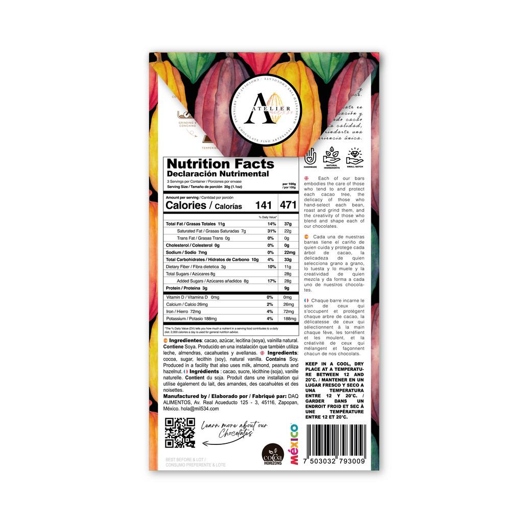 Barre de chocolat BLEND MX 70 %, 90 g