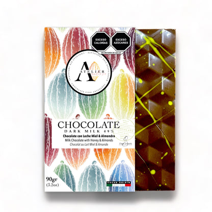 MILK, ALMOND & HONEY Chocolate bar, 90g