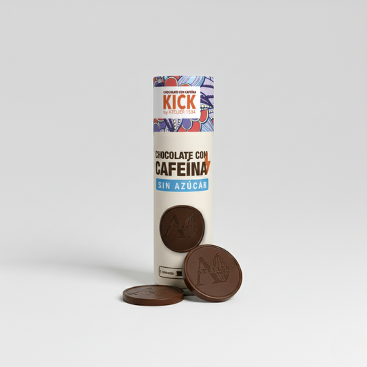 KICK - Monedas de Chocolate Sin Azúcar con Cafeína (16pz)