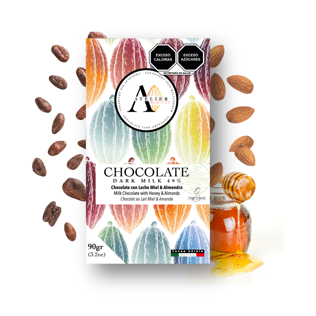 MILK, ALMOND & HONEY Chocolate bar, 90g