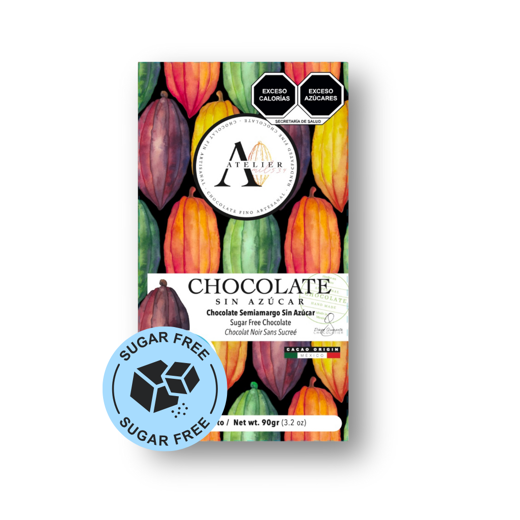 Barre de chocolat SANS SUCRE, 90g