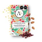 WHITE Chocolate bar WITH ALMOND, CRANBERRIES & SALT, 90g