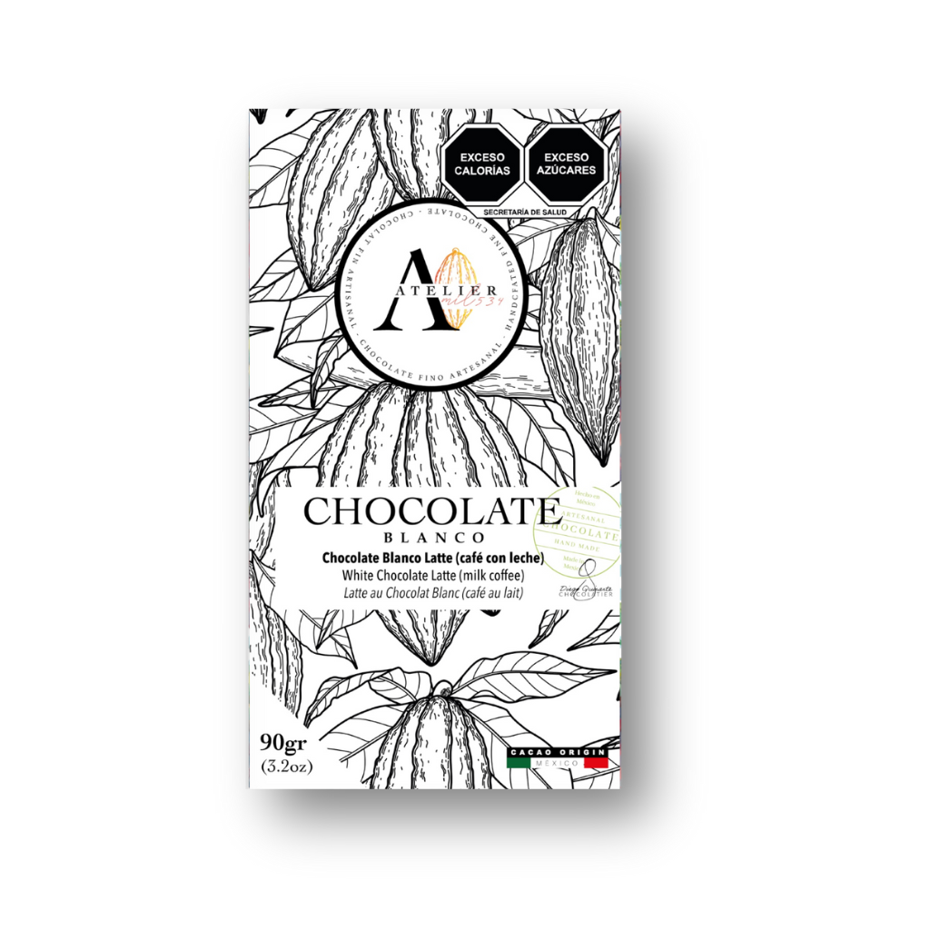 WHITE Chocolate Bar WITH COFFEE [LATTE], 90g
