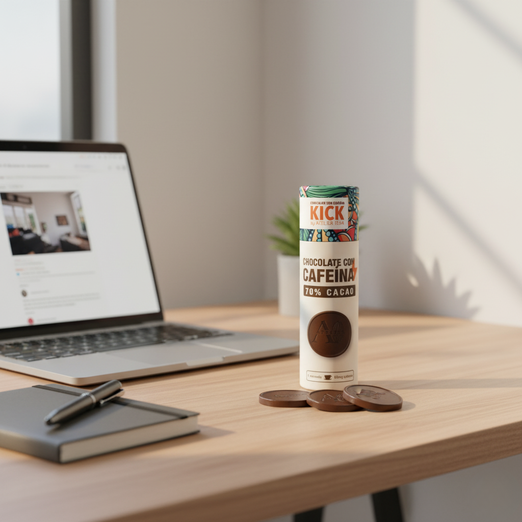 KICK - Monedas de chocolate obscuro con cafeína (16pz)