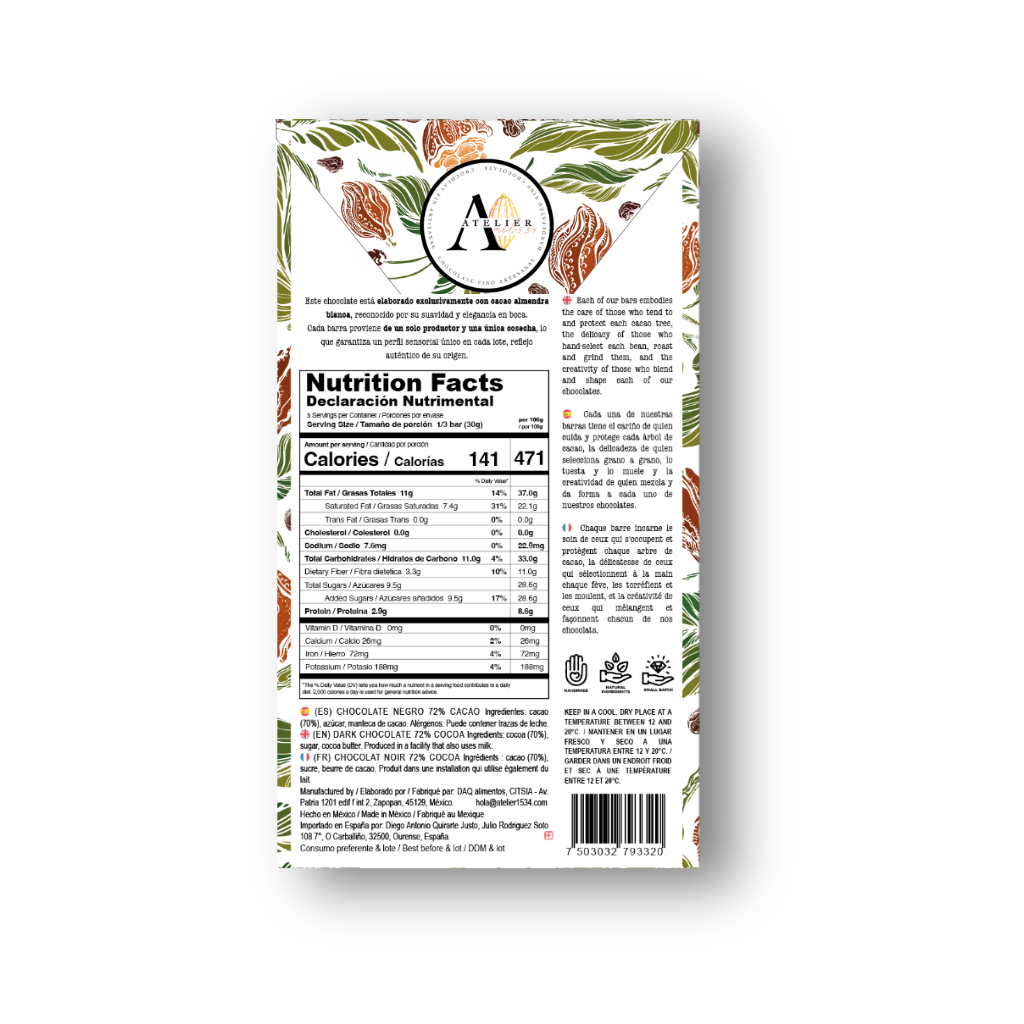 72% Cacao Almendra Blanca - Single Estate